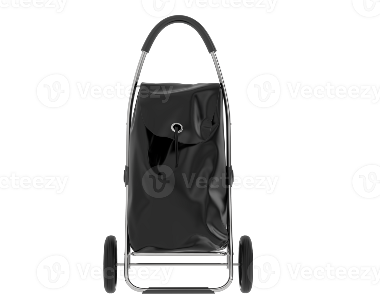 Shopping trolley isolated on background. 3d rendering - illustration png