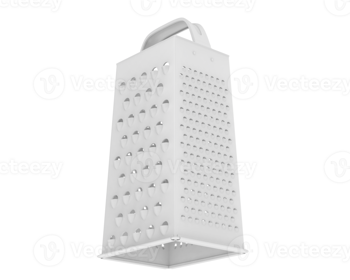 Cheese grater isolated on background. 3d rendering - illustration png