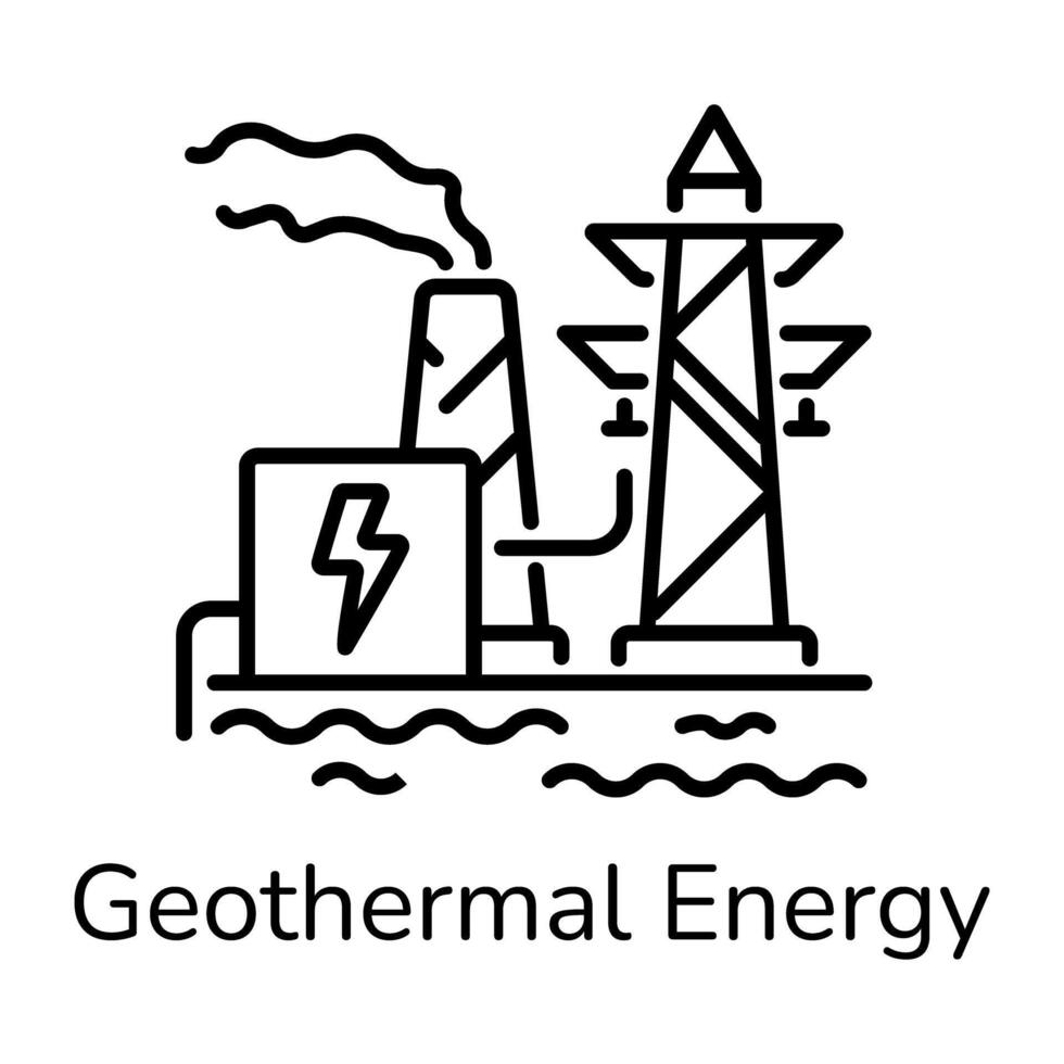 Trendy Geothermal Energy vector