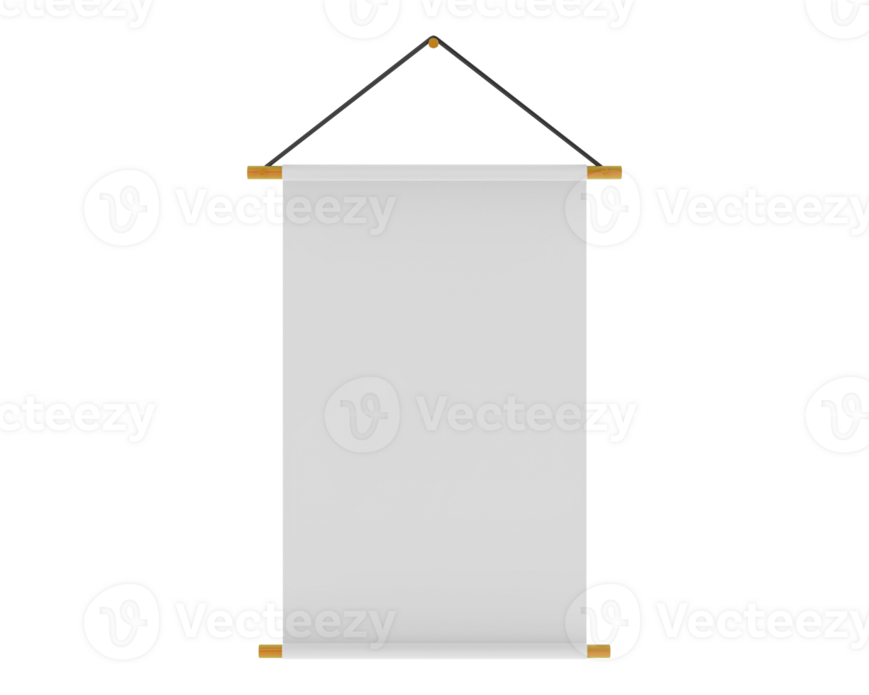 Screen projector wall isolated on background. 3d rendering - illustration png