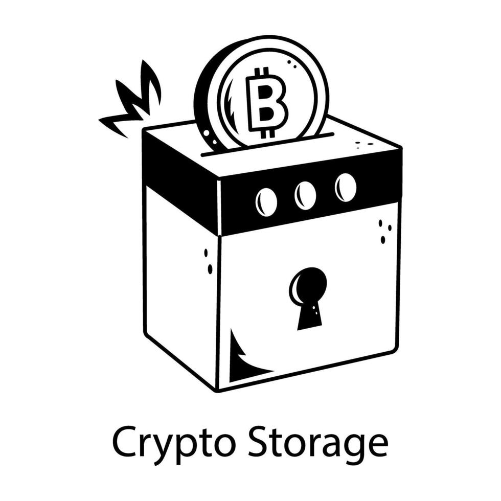 Trendy Crypto Storage vector
