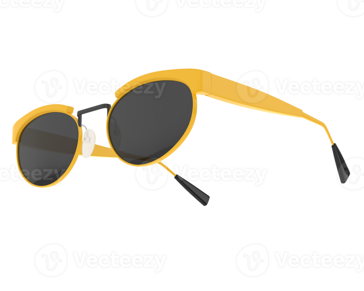 Sun glasses isolated on background. 3d rendering - illustration png