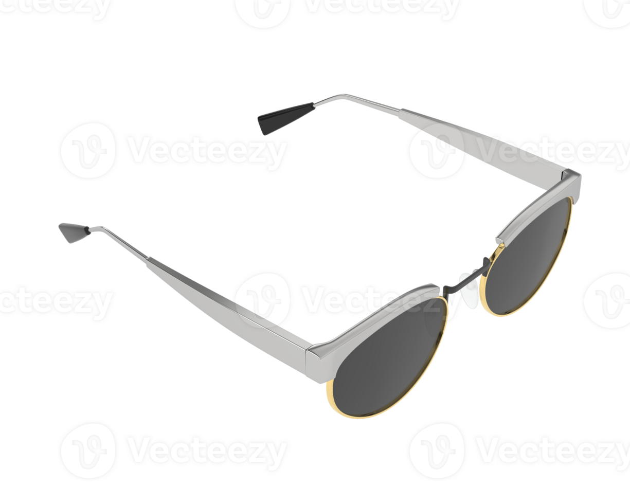 Sun glasses isolated on background. 3d rendering - illustration png