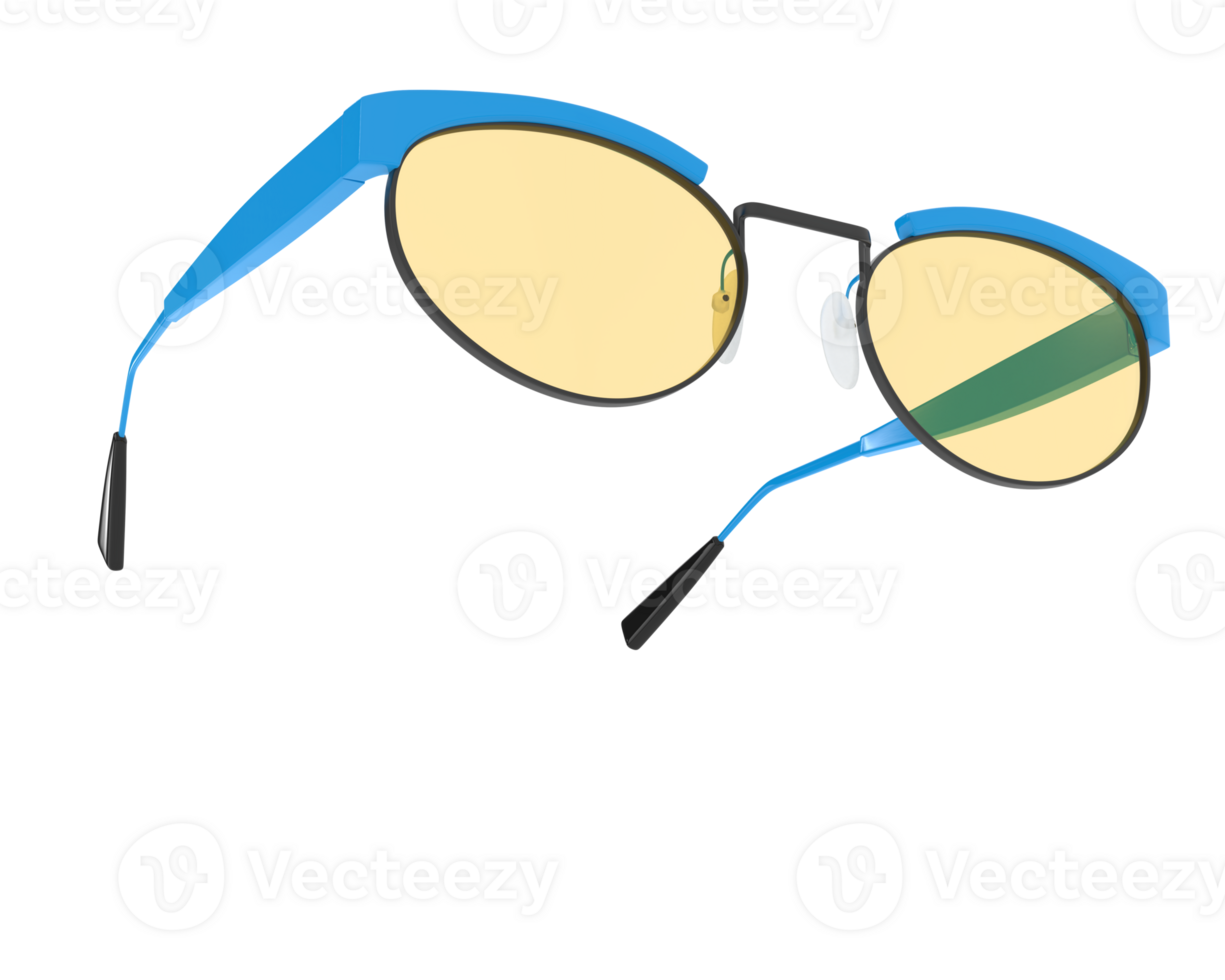 Sun glasses isolated on background. 3d rendering - illustration png