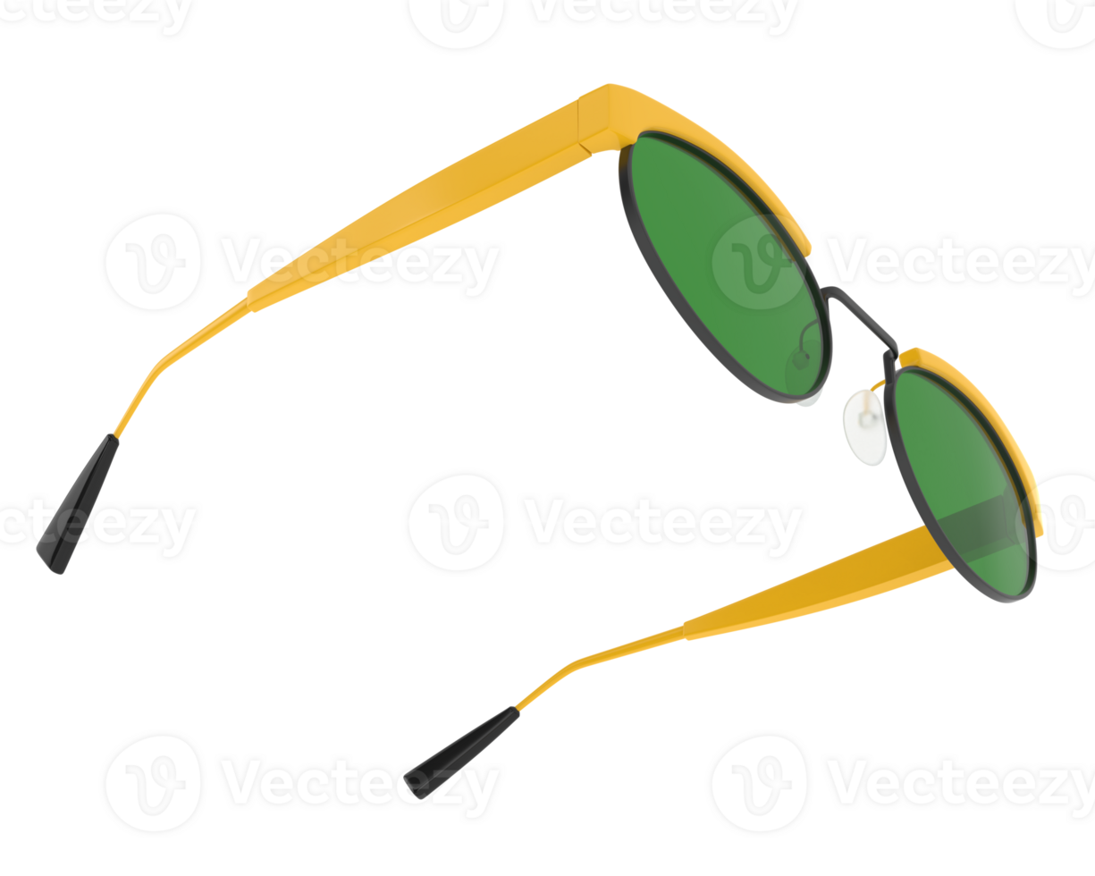 Sun glasses isolated on background. 3d rendering - illustration png
