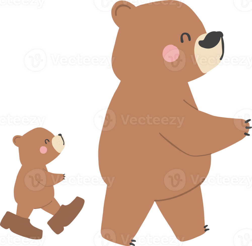 Fathers day bear and baby bear png