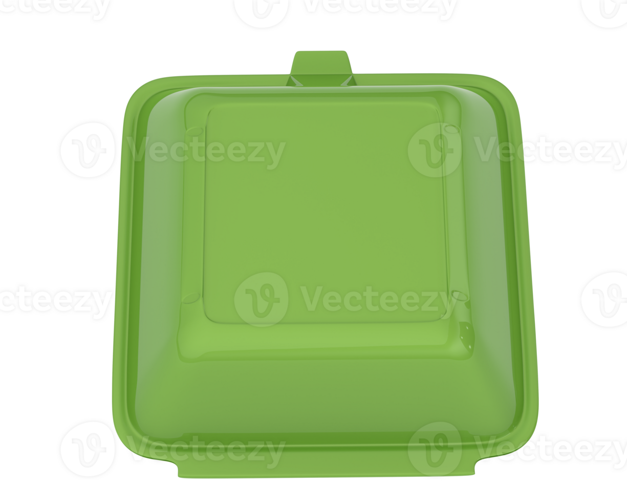 Hamburger container isolated on background. 3d rendering - illustration png
