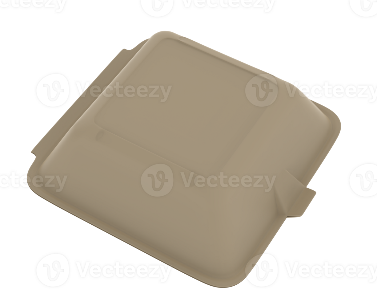 Hamburger container isolated on background. 3d rendering - illustration png