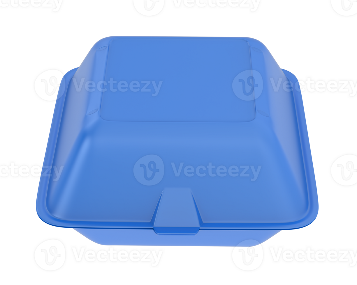 Hamburger container isolated on background. 3d rendering - illustration png