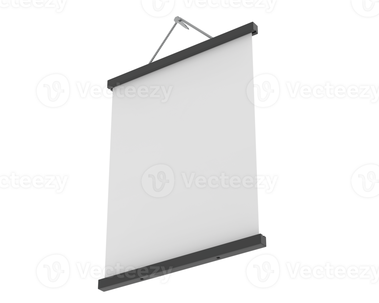 Handheld protest sign isolated on background. 3d rendering - illustration png