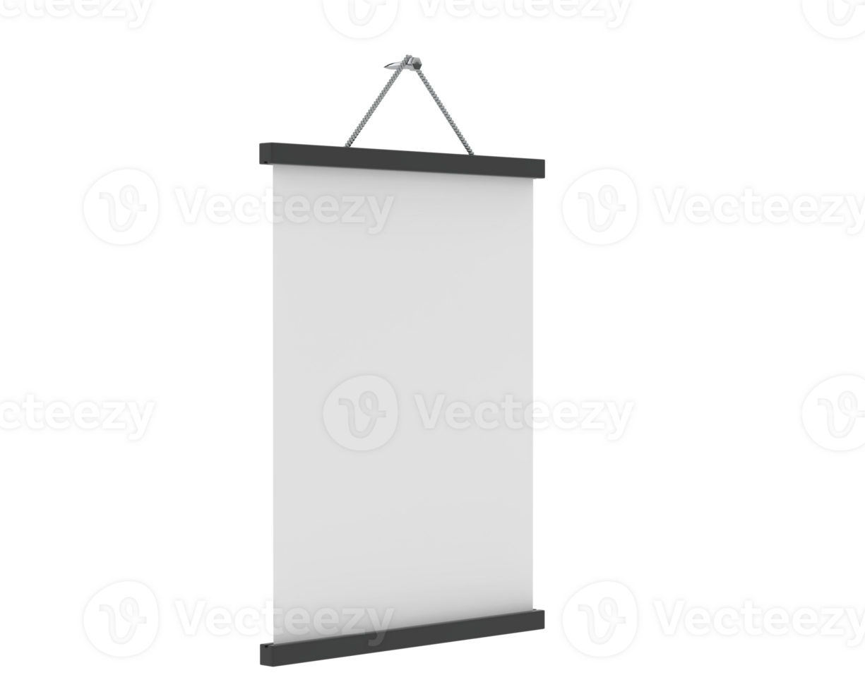 Handheld protest sign isolated on background. 3d rendering - illustration png