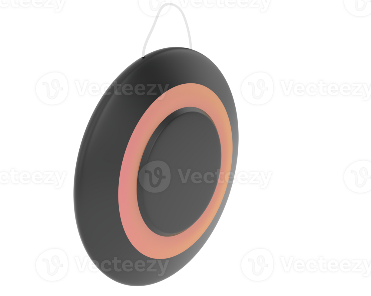 Gong isolated on background. 3d rendering - illustration png
