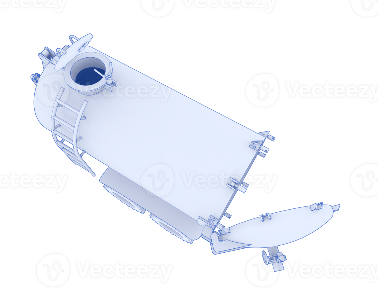 Fuel tank isolated on background. 3d rendering - illustration png
