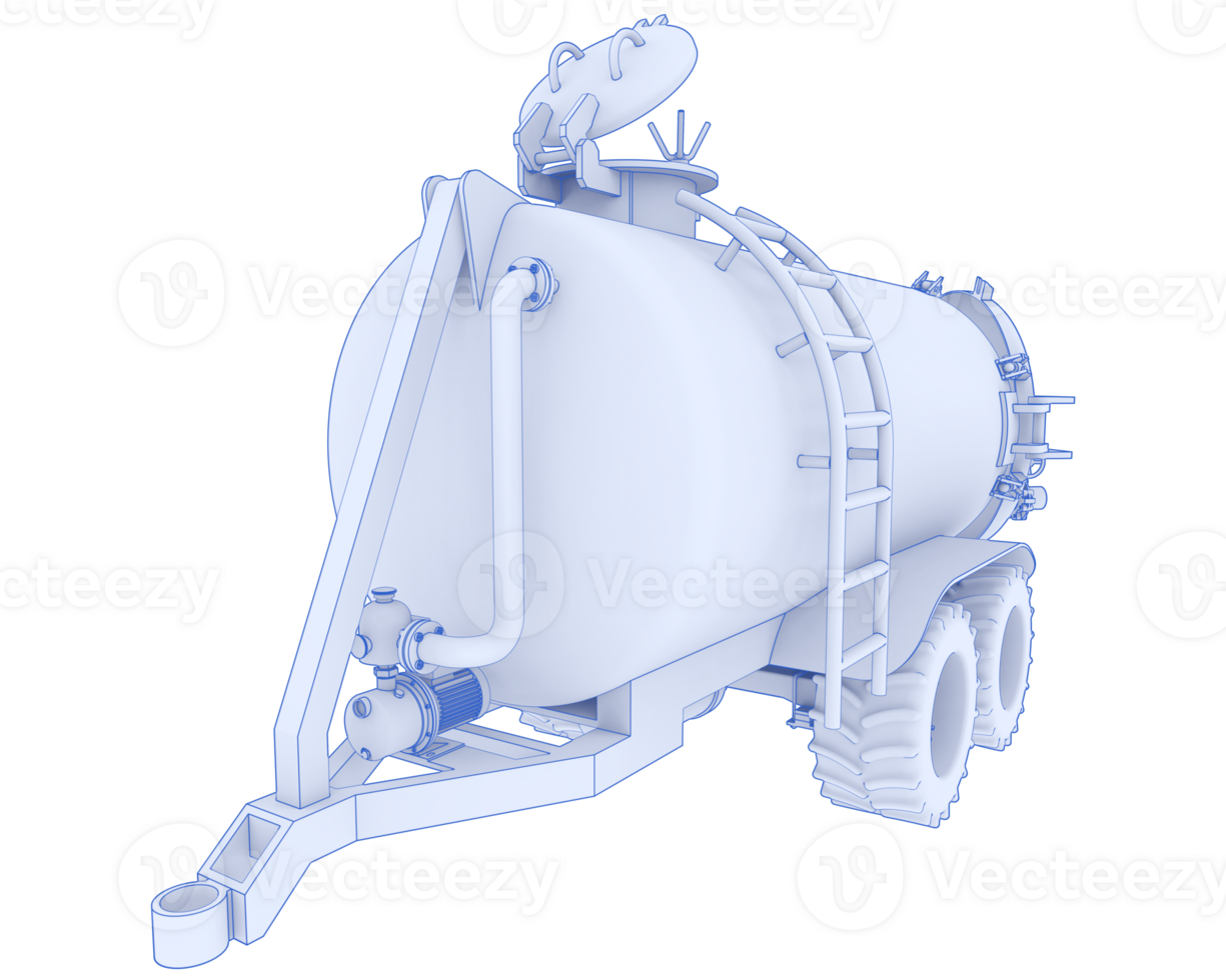 Fuel tank isolated on background. 3d rendering - illustration png