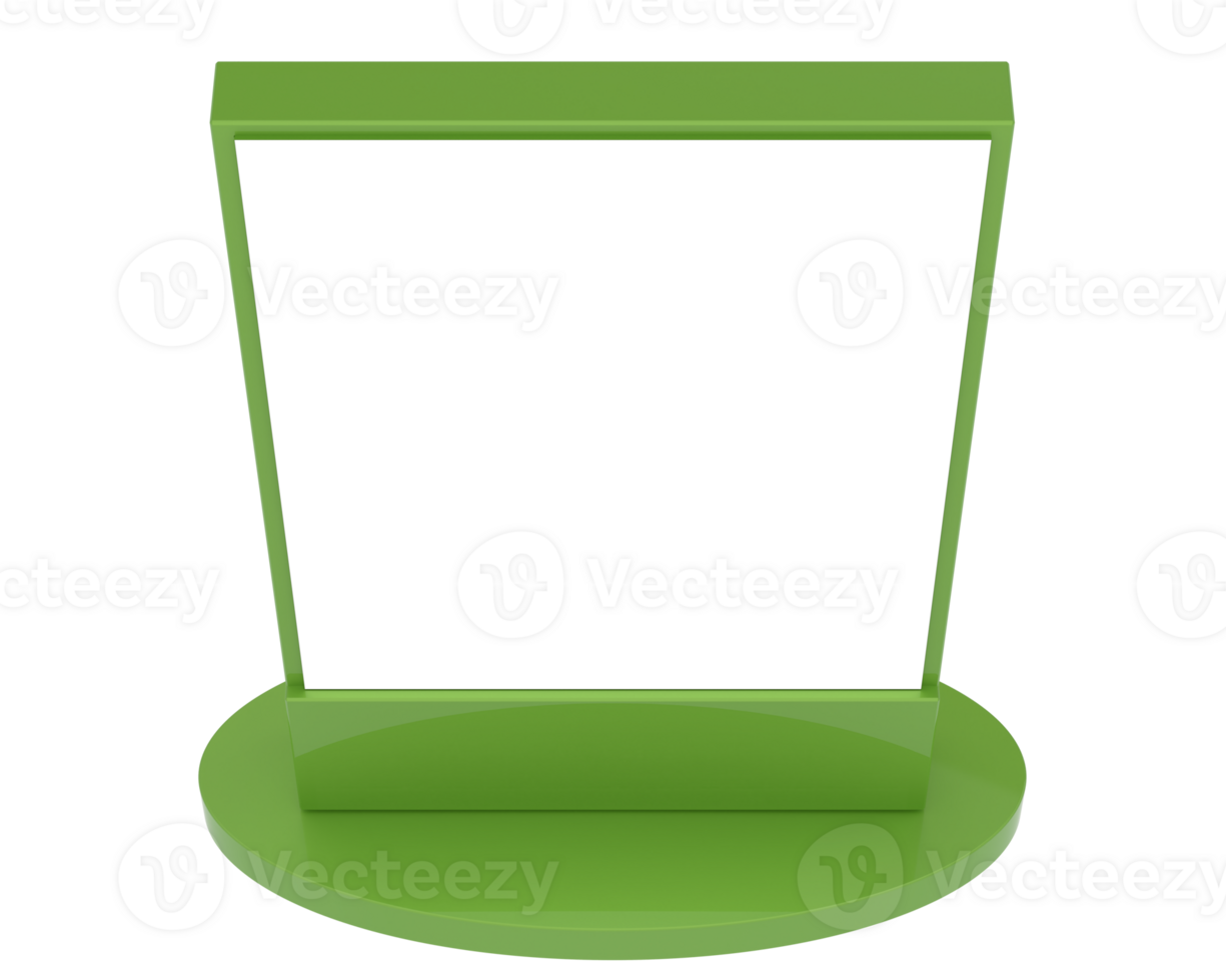 Led single sign isolated on background. 3d rendering - illustration png