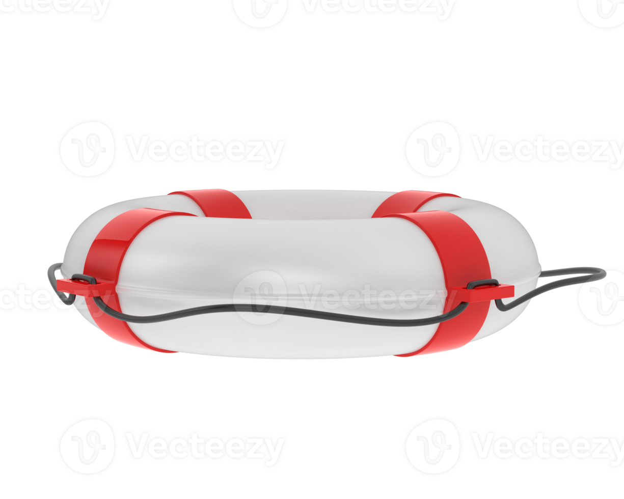 Life preserver isolated on background. 3d rendering - illustration png
