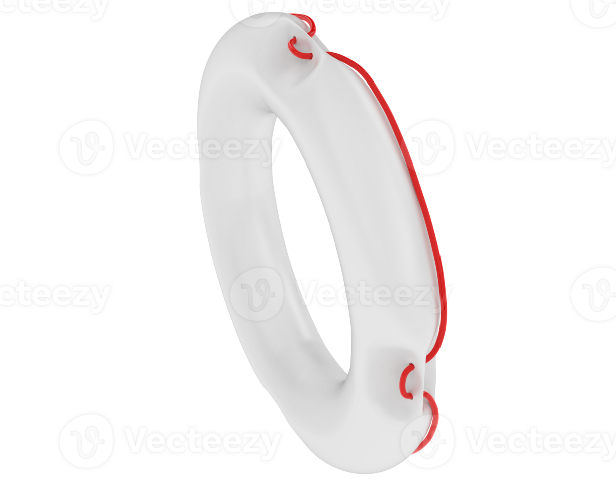 Life preserver isolated on background. 3d rendering - illustration png