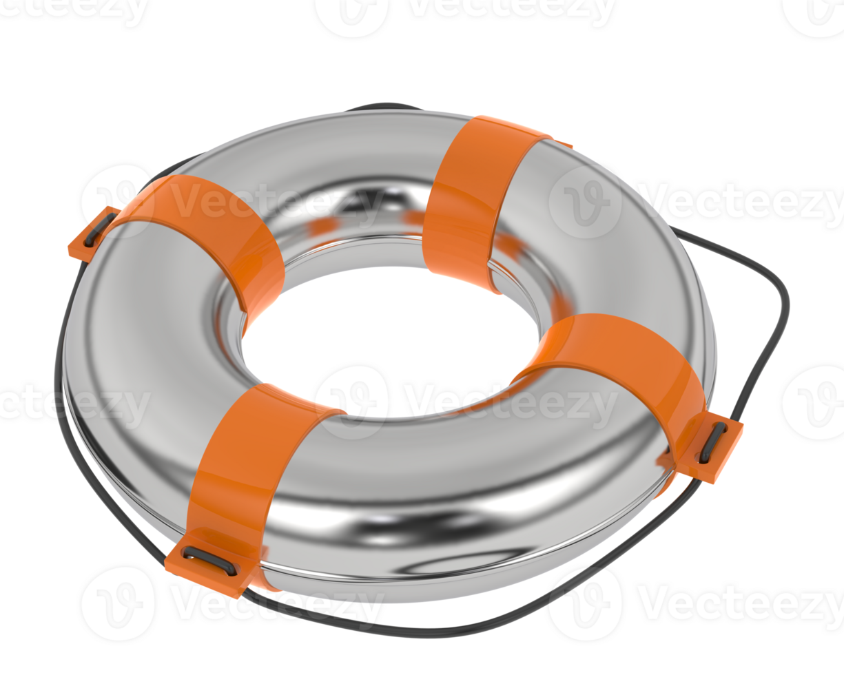 Life preserver isolated on background. 3d rendering - illustration png
