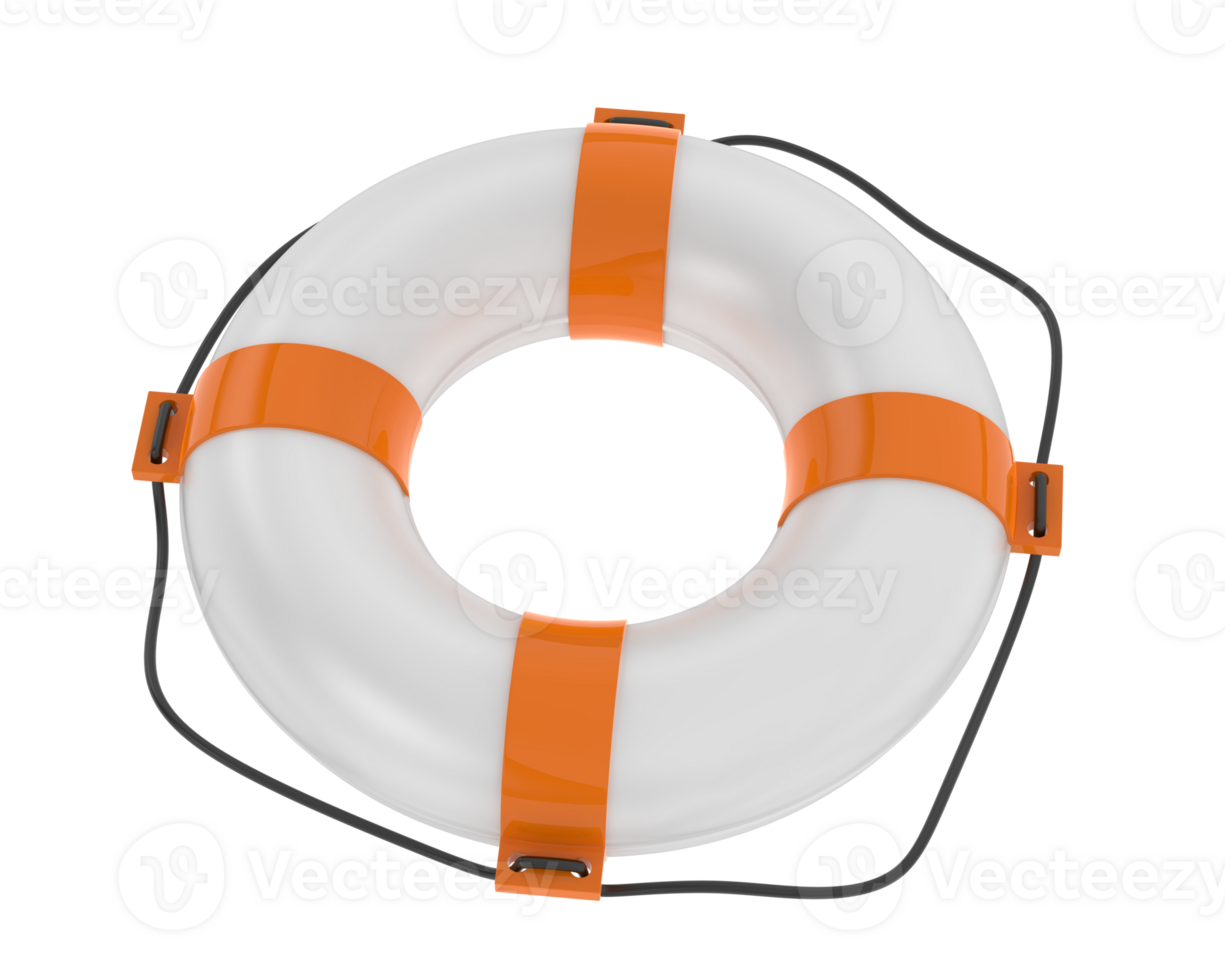 Life preserver isolated on background. 3d rendering - illustration png