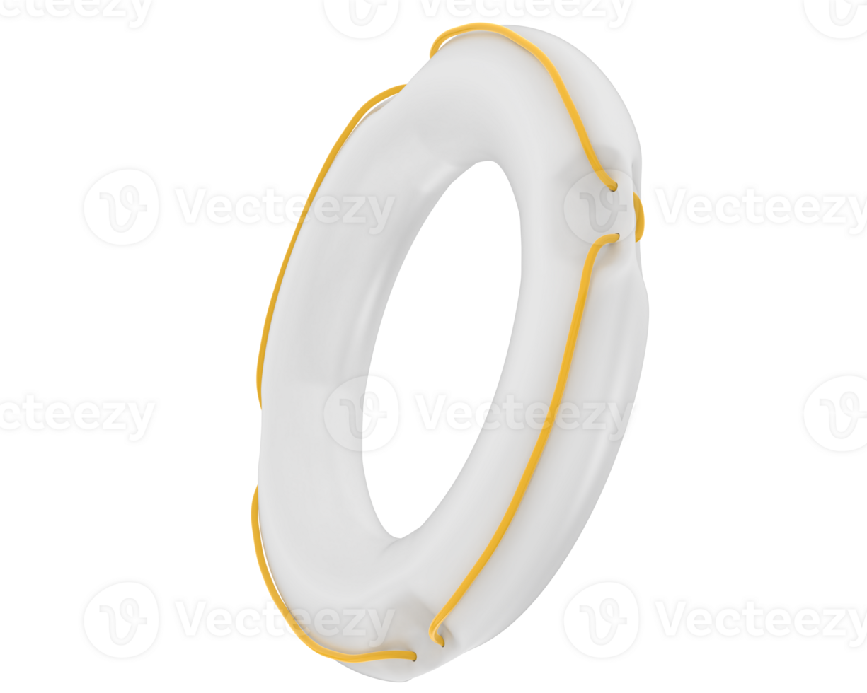 Life preserver isolated on background. 3d rendering - illustration png