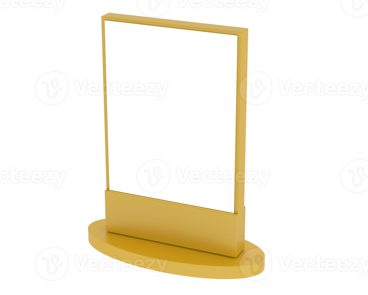 Led single sign isolated on background. 3d rendering - illustration png