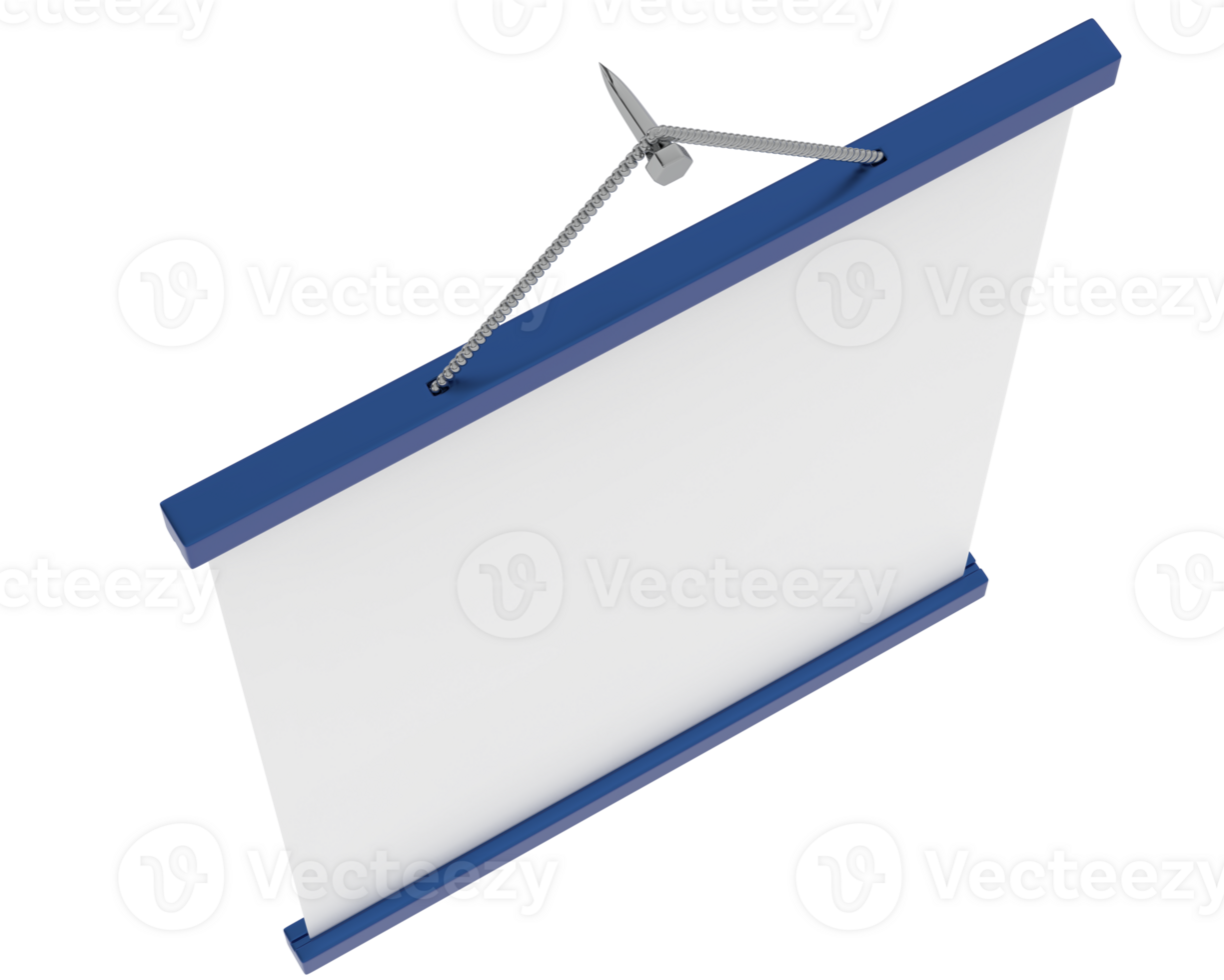 Handheld protest sign isolated on background. 3d rendering - illustration png