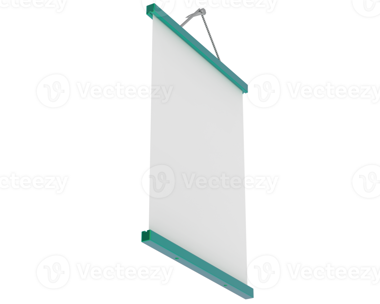 Handheld protest sign isolated on background. 3d rendering - illustration png