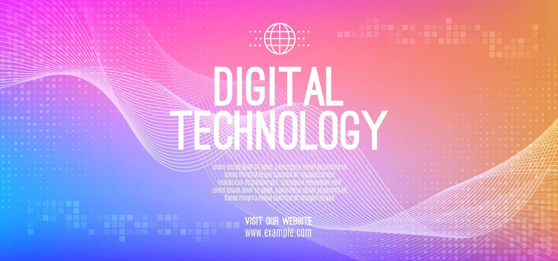 Abstract digital technology futuristic science blue pink background, Cyber science tech, Innovation communication future, Ai big data, internet network connection, Cloud hi-tech illustration vector