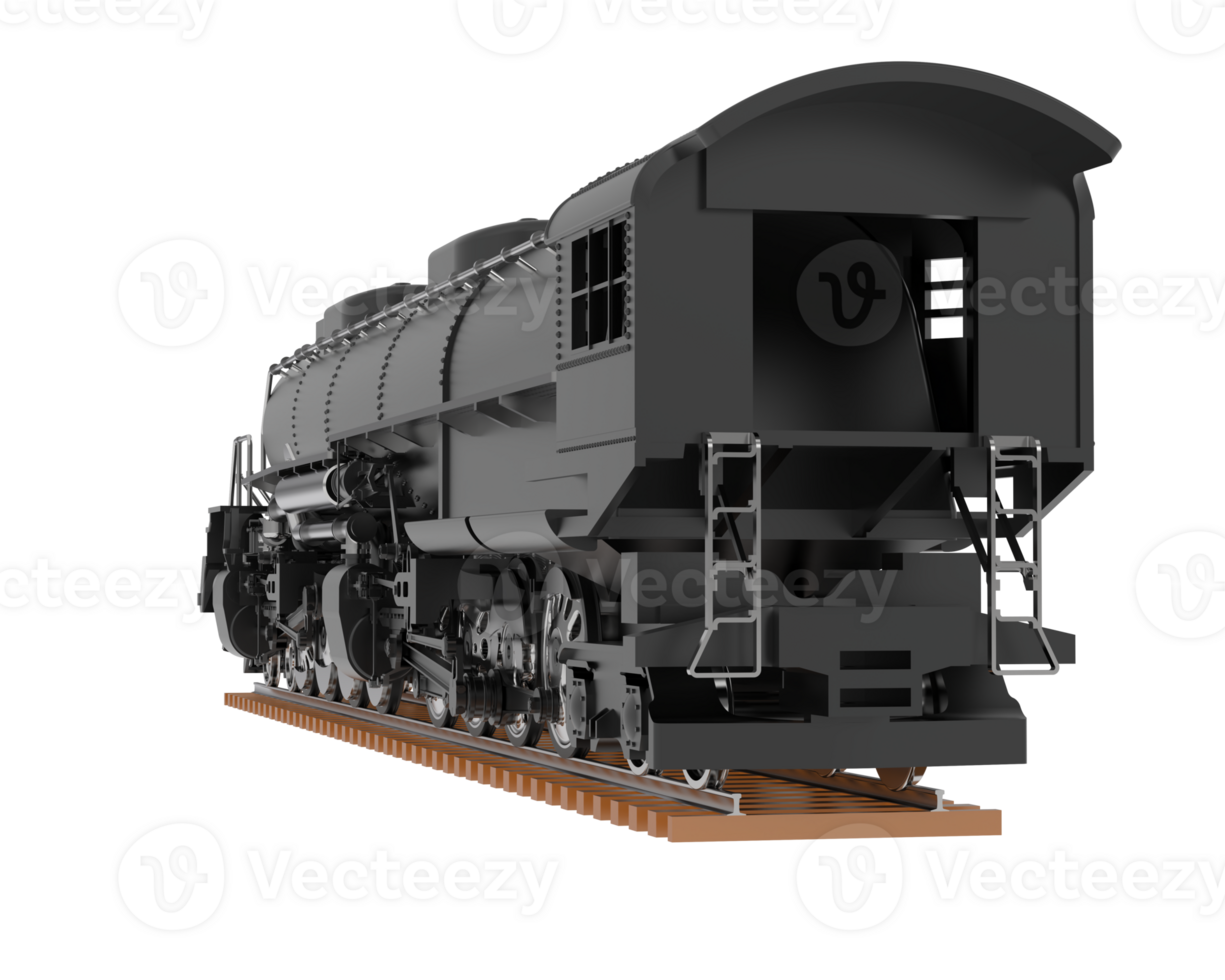 Locomotive isolated on background. 3d rendering - illustration png