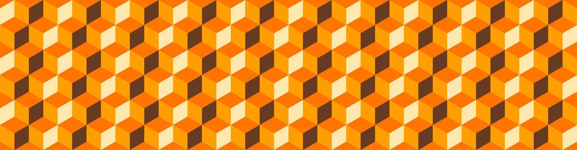 Wide Seamless Tiling Abstract Geometric Vintage Retro Banner Background Pattern Web Header vector