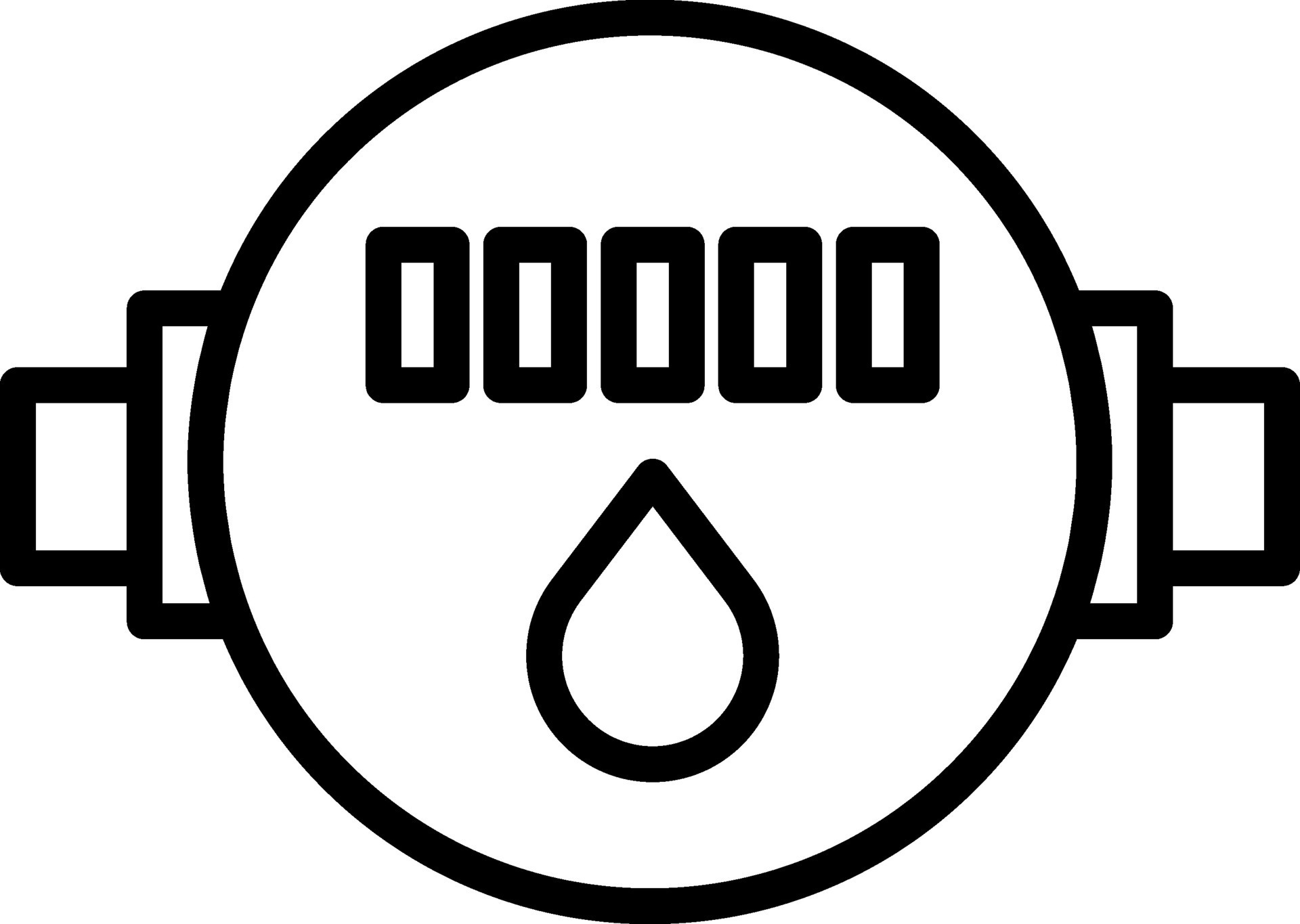 Flow meter icon. Water pressure gauge symbol. 45722679 Vector Art at ...