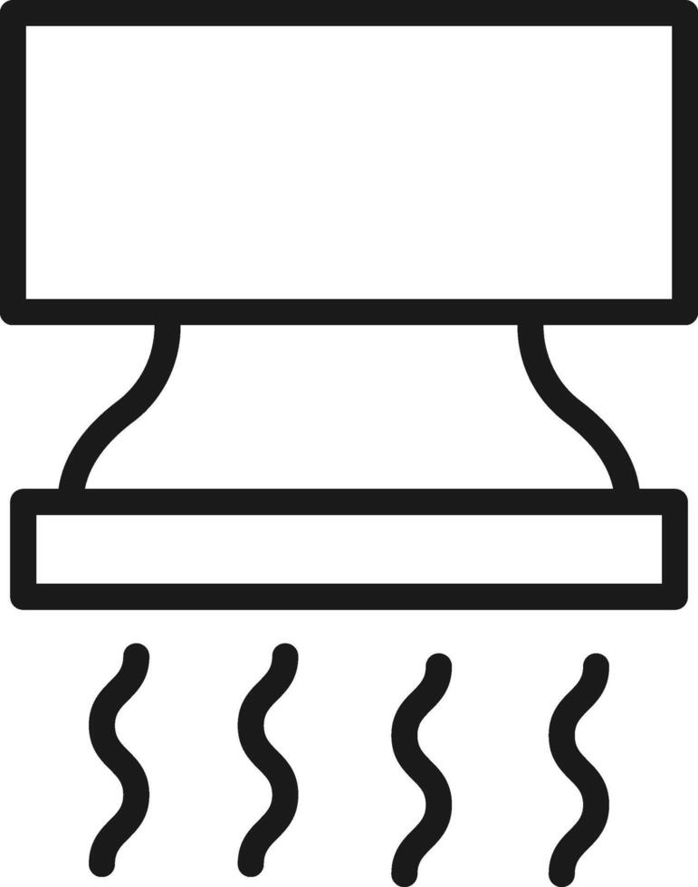 Ceiling Mounted Ventilator Exhaust Fan Icon. Air Duct System Illustration. vector