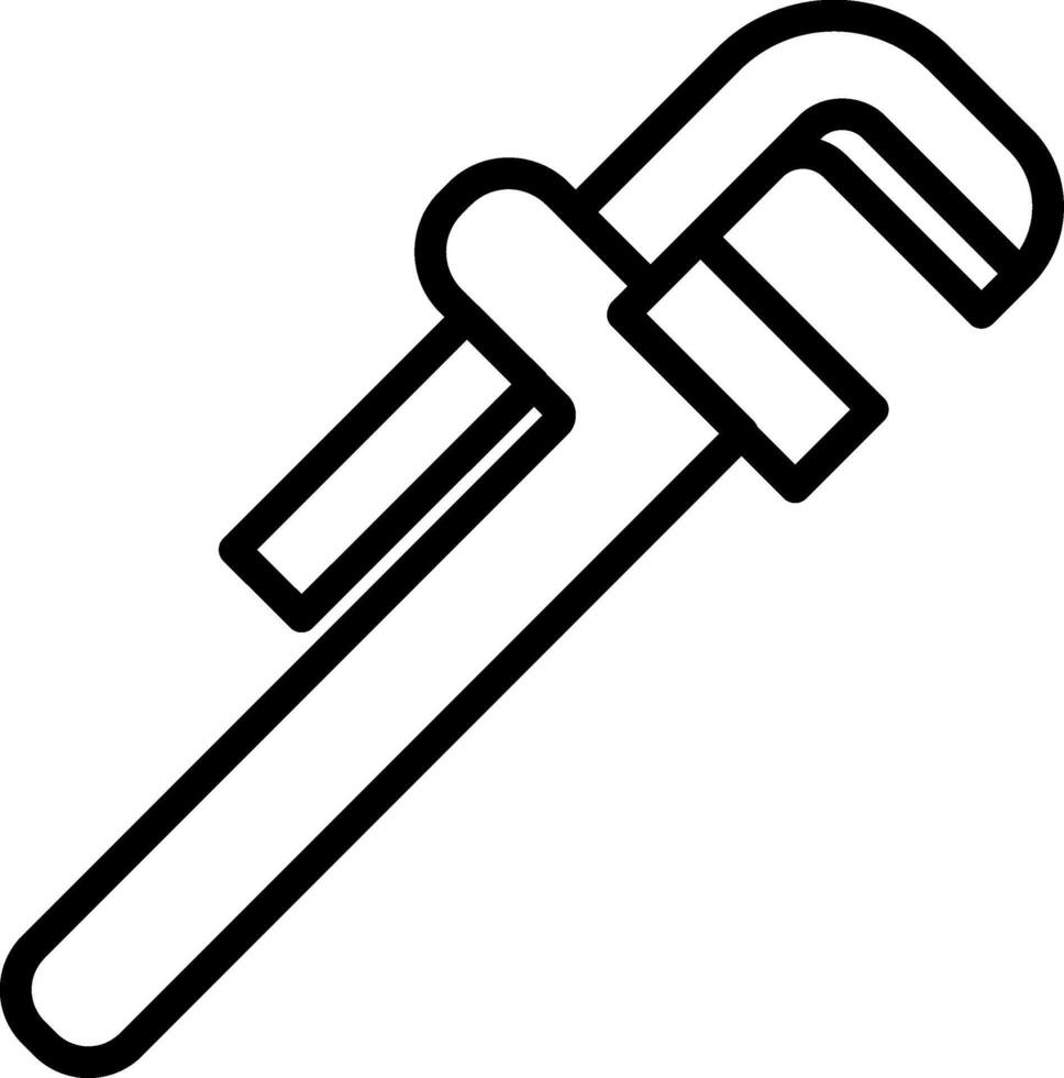 Pipe wrench icon. Plumbing service device illustration. vector