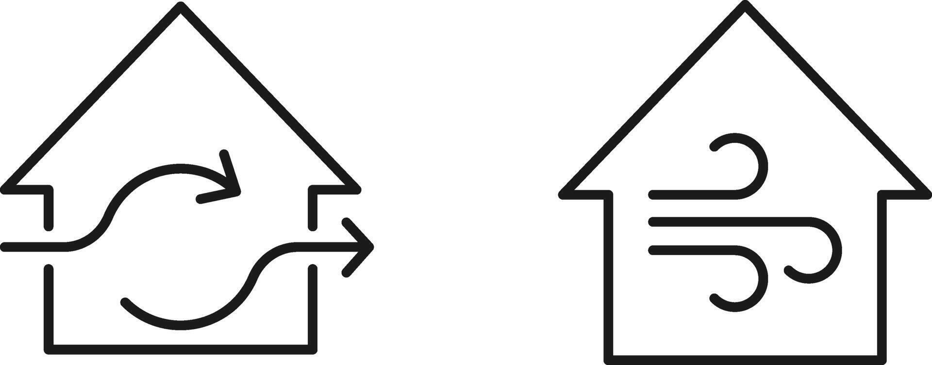 Air flow ventilation conditioning system icon vector