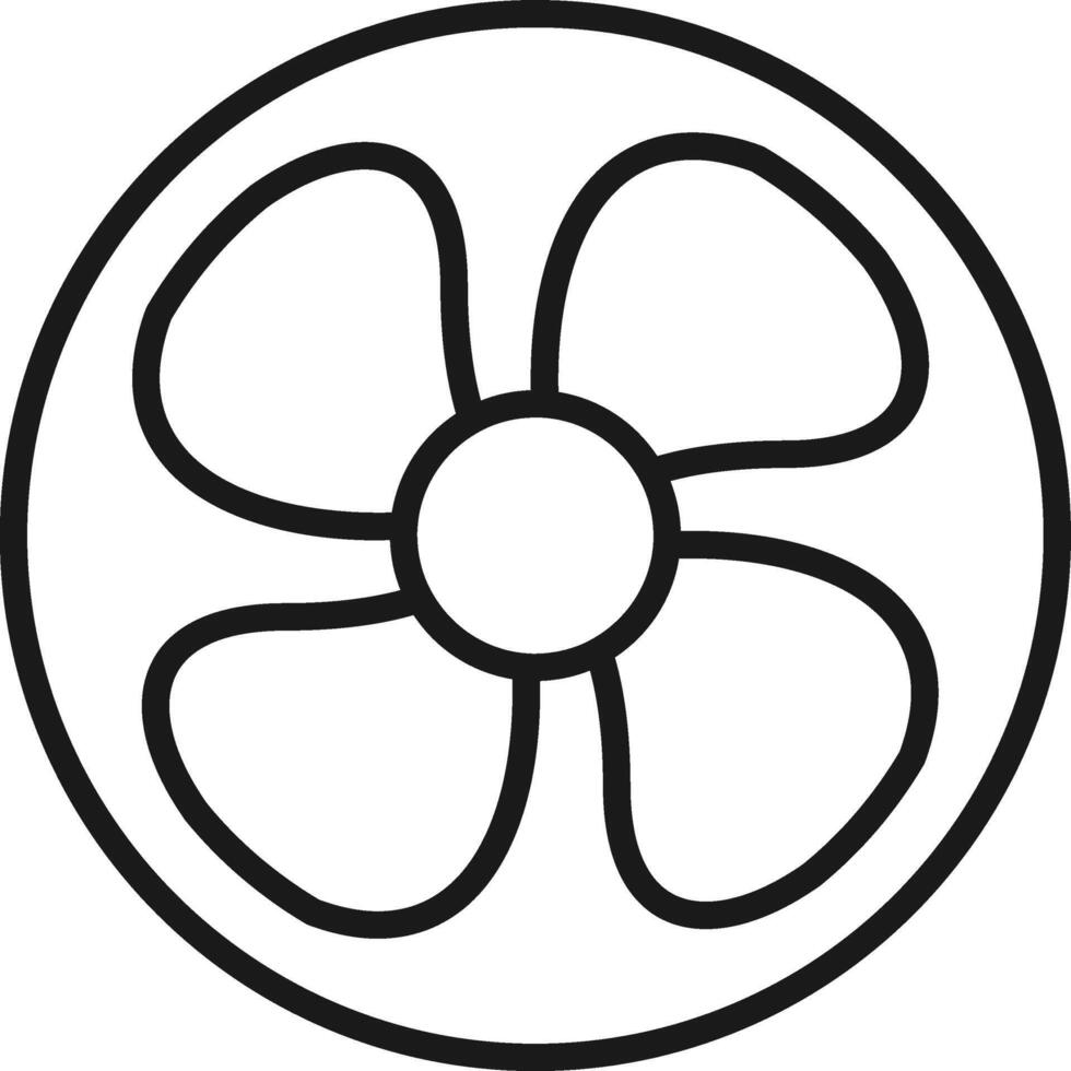 Fan propeller blades icon. Rotation of bladed turbines. vector