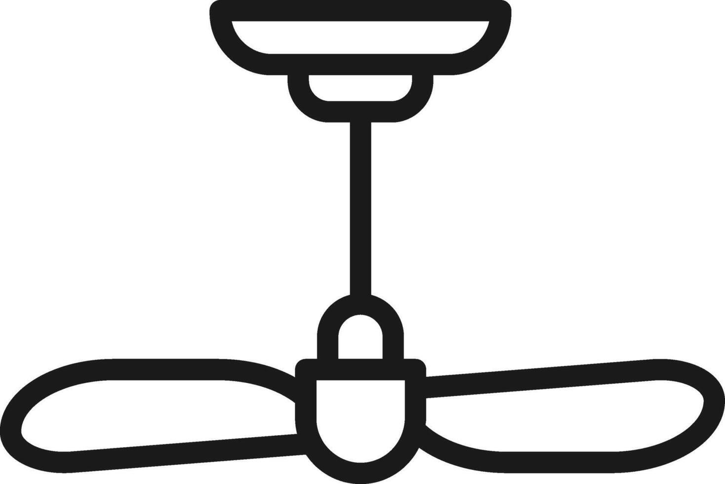 Ceiling Fan Icon. Home cooling Electronic and Household appliance. vector