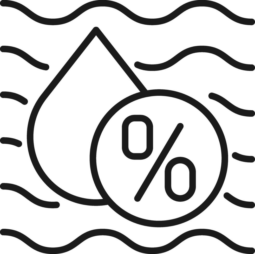 percentage of air humidity icon. vector