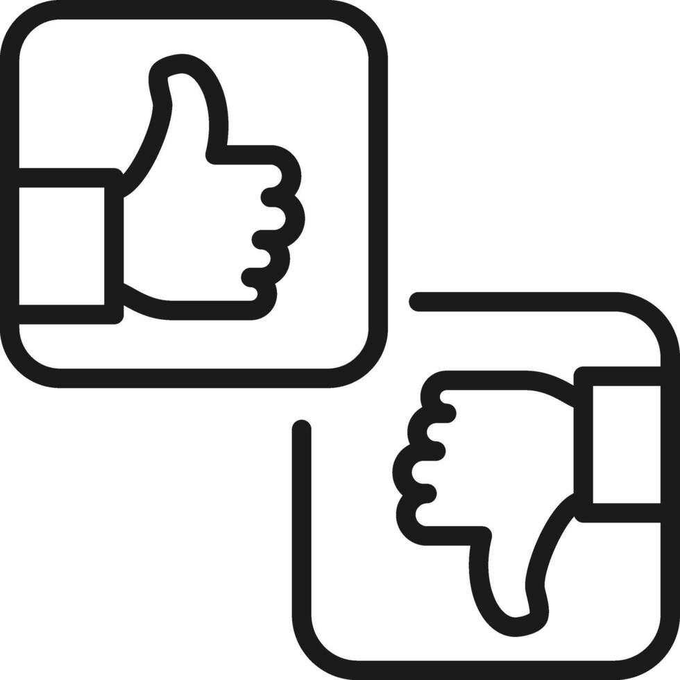 Thumbs up down icon review experience symbol vector