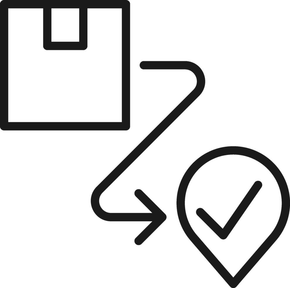 Route Pin Location for Parcel Goods Delivery vector