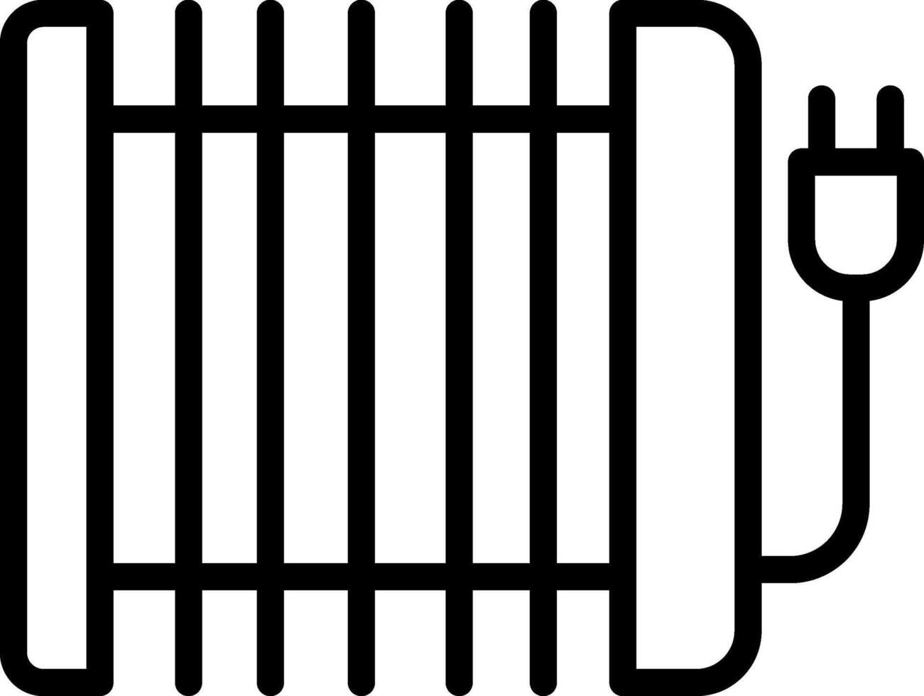 Electric radiator heating icon vector
