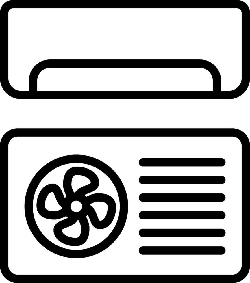 Air conditioning AC icon vector