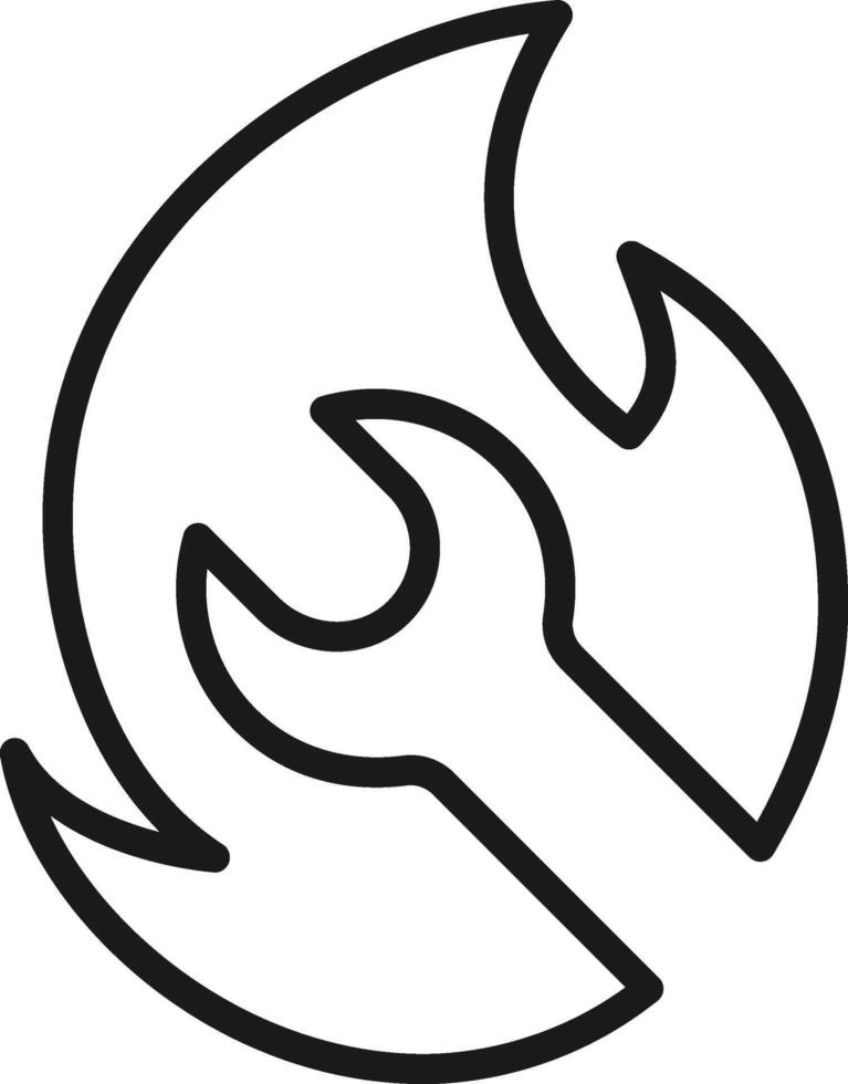 Heating house residential services icon with flame and wrench symbol vector