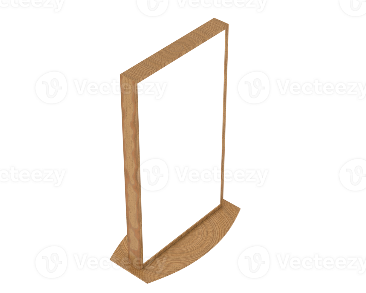 Led single sign isolated on background. 3d rendering - illustration png