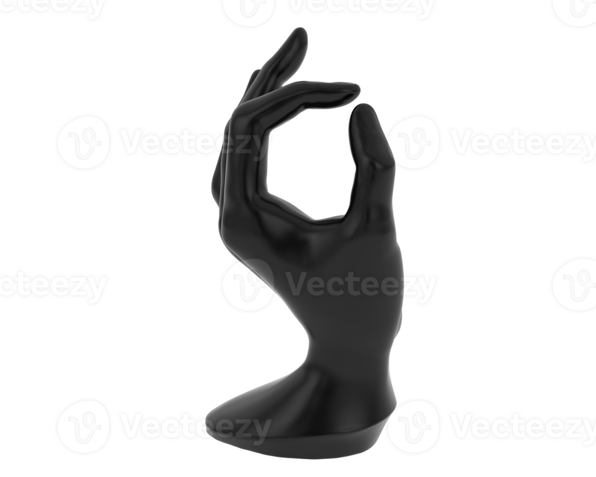 Mannequin hand isolated on background. 3d rendering - illustration png