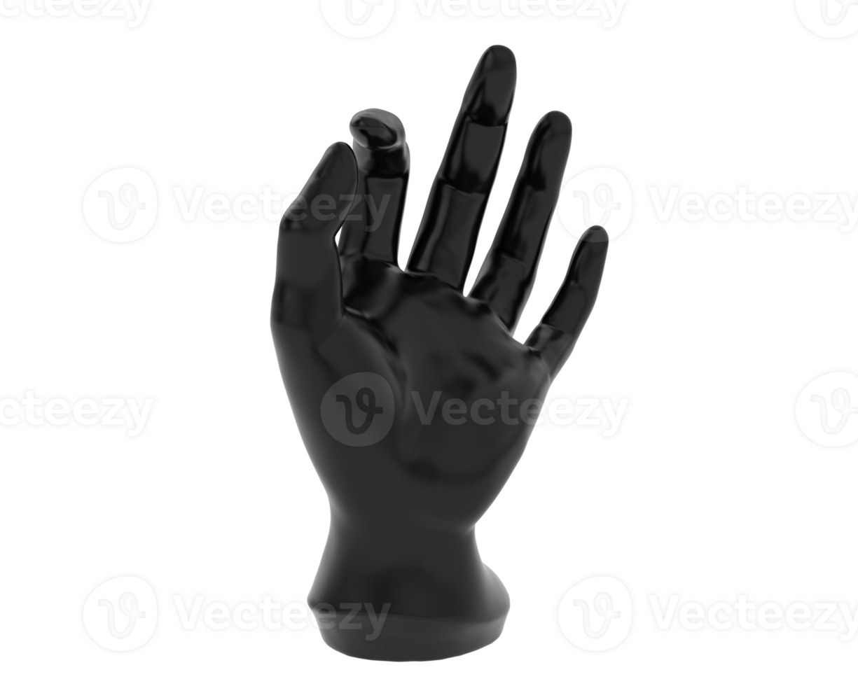 Mannequin hand isolated on background. 3d rendering - illustration png