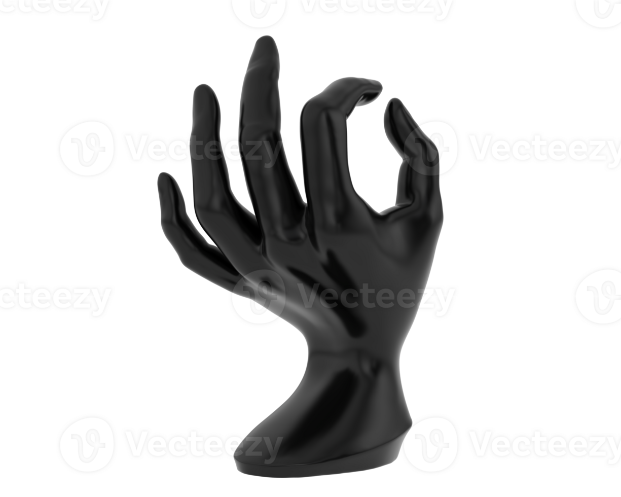 Mannequin hand isolated on background. 3d rendering - illustration png
