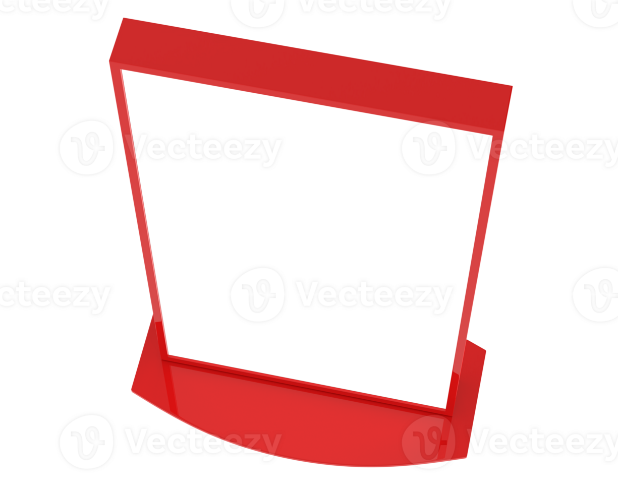 Led single sign isolated on background. 3d rendering - illustration png