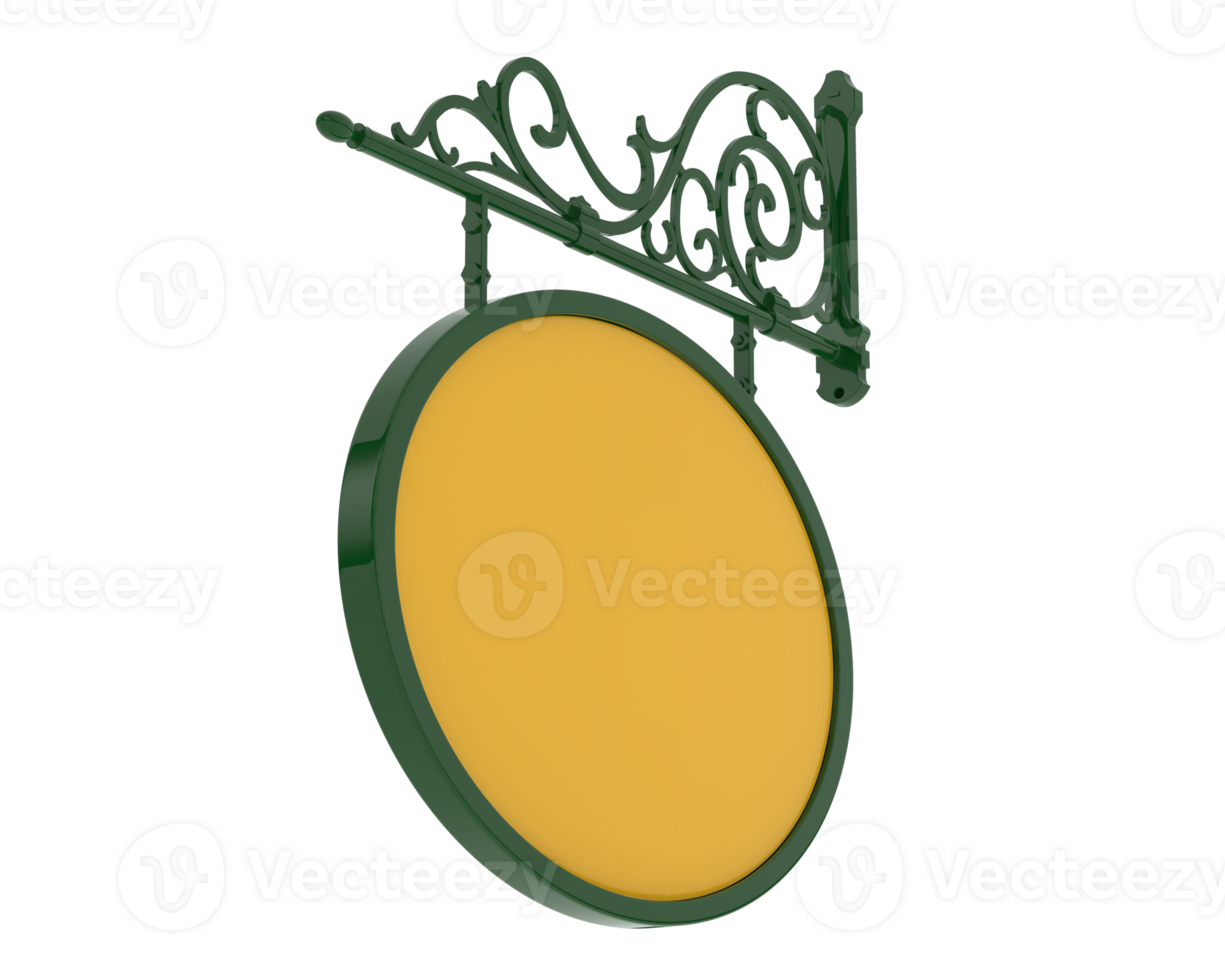 Outdoor sign isolated on background. 3d rendering - illustration png