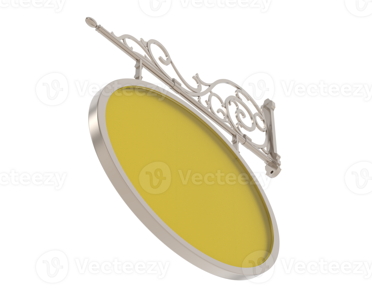 Outdoor sign isolated on background. 3d rendering - illustration png
