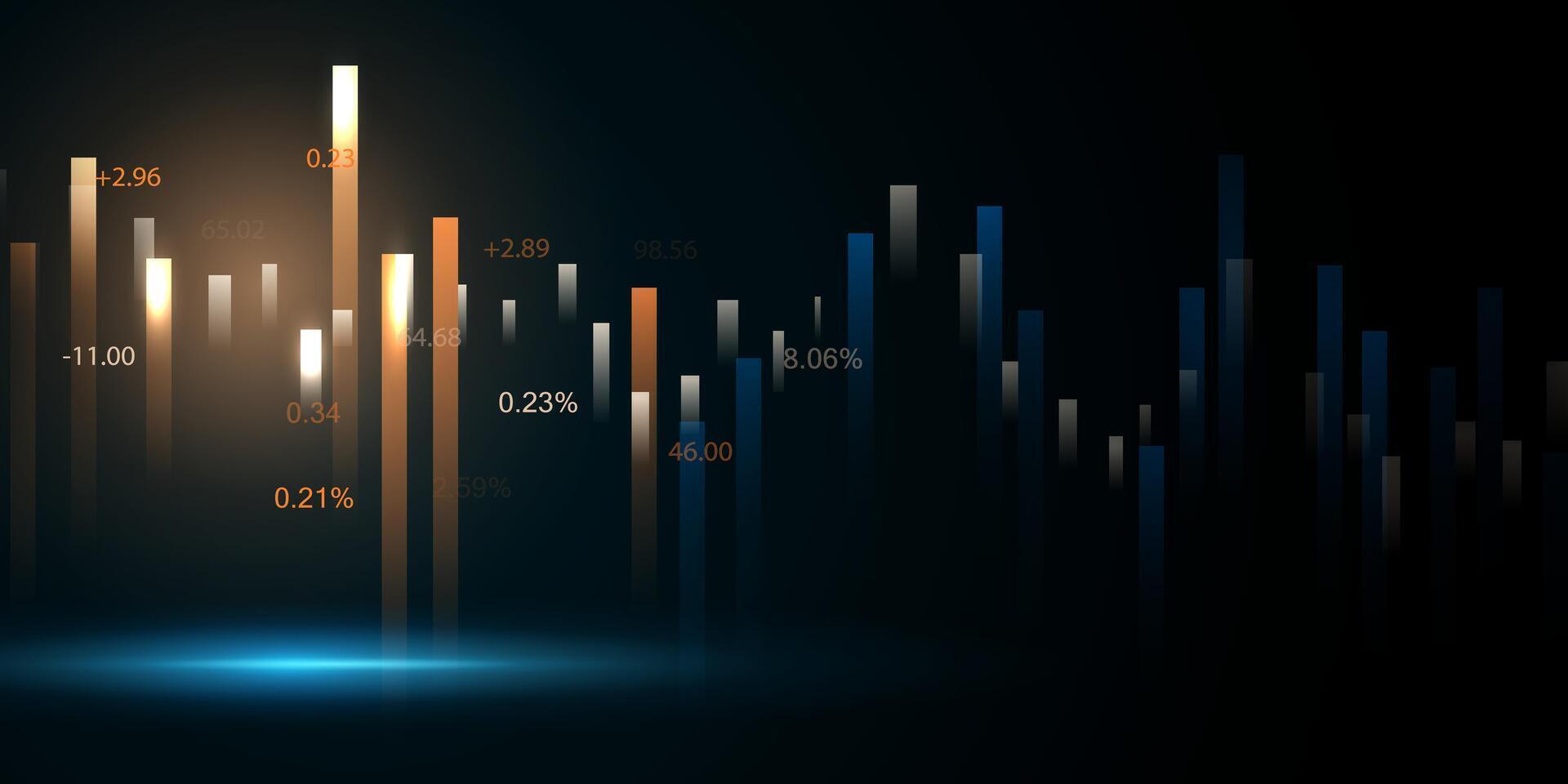 business illustration design Stock market charts or Forex trading charts for business and finance ideas. vector